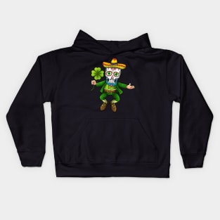 Skull St Patricks Day Design Kids Hoodie